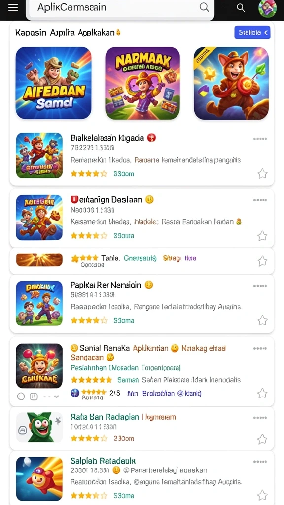 Tampilan antarmuka permainan yang menarik dan interaktif.