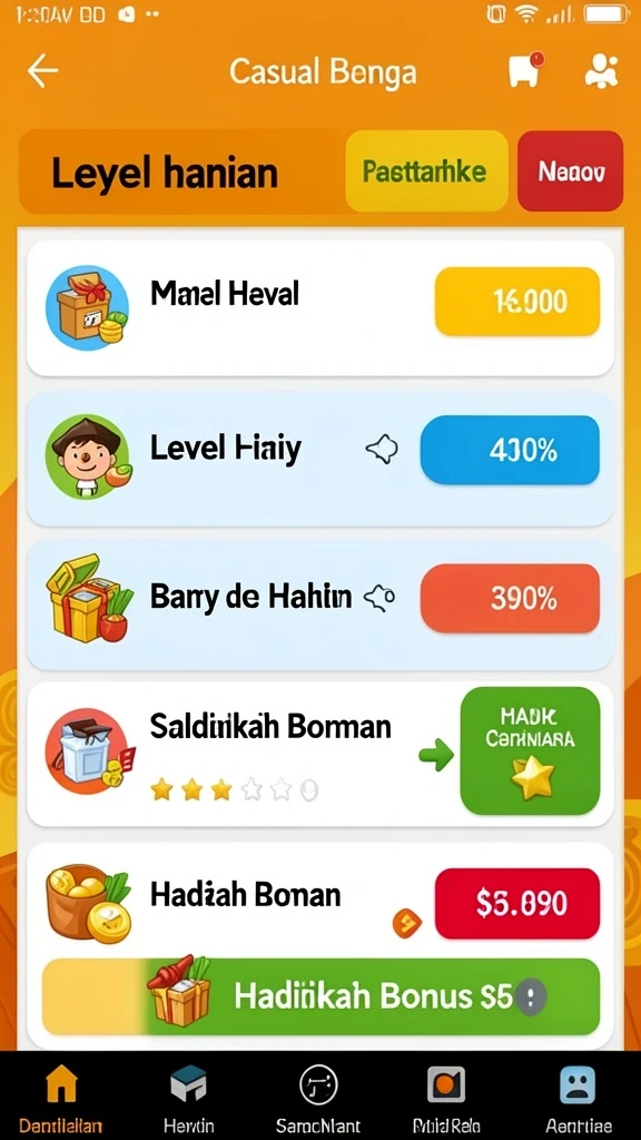 Berbagai tema permainan yang seru untuk dipilih.