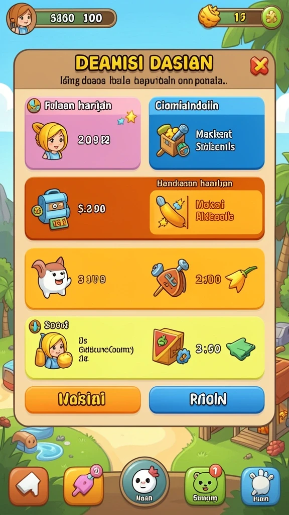 Screenshot menampilkan tampilan awal permainan D200M yang memukau.