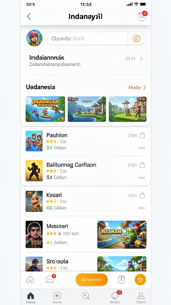 Screenshot memperlihatkan sistem reward dengan berbagai hadiah menarik.