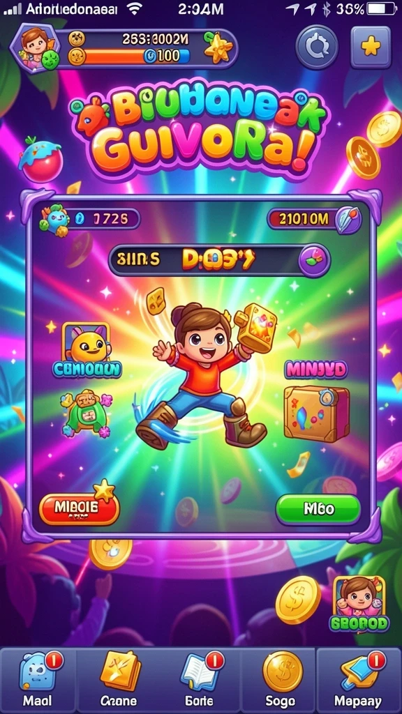 Menampilkan momen kemenangan pemain dengan hadiah besar.