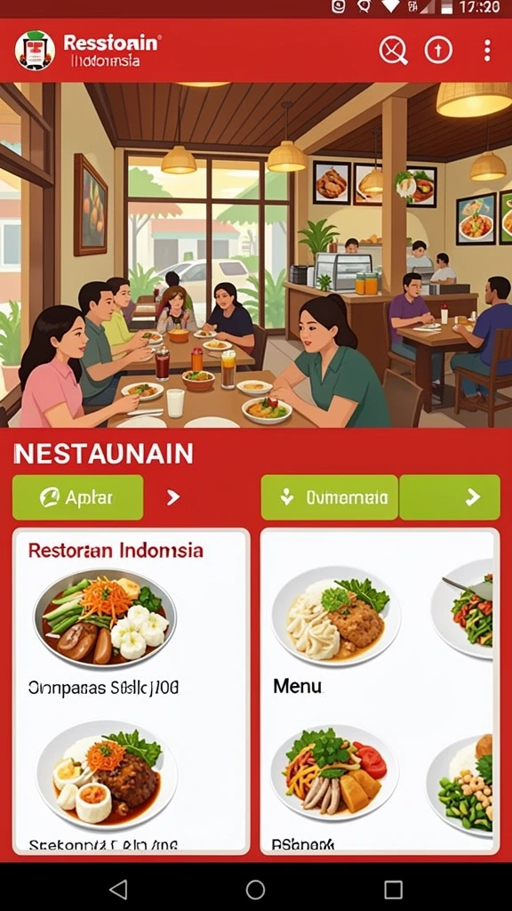 Tampilan layar utama yang menarik dan interaktif.