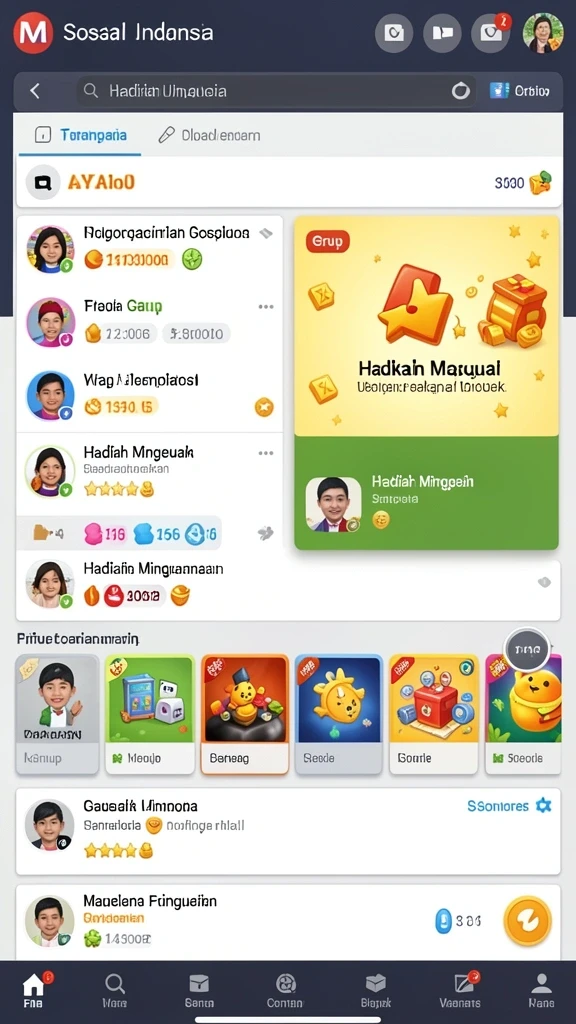 Skrin utama RPVIP6 dengan pilihan permainan yang menarik.