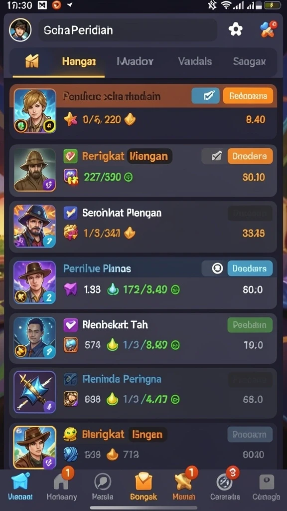 Beragam pilihan permainan slot dengan tema yang seru.